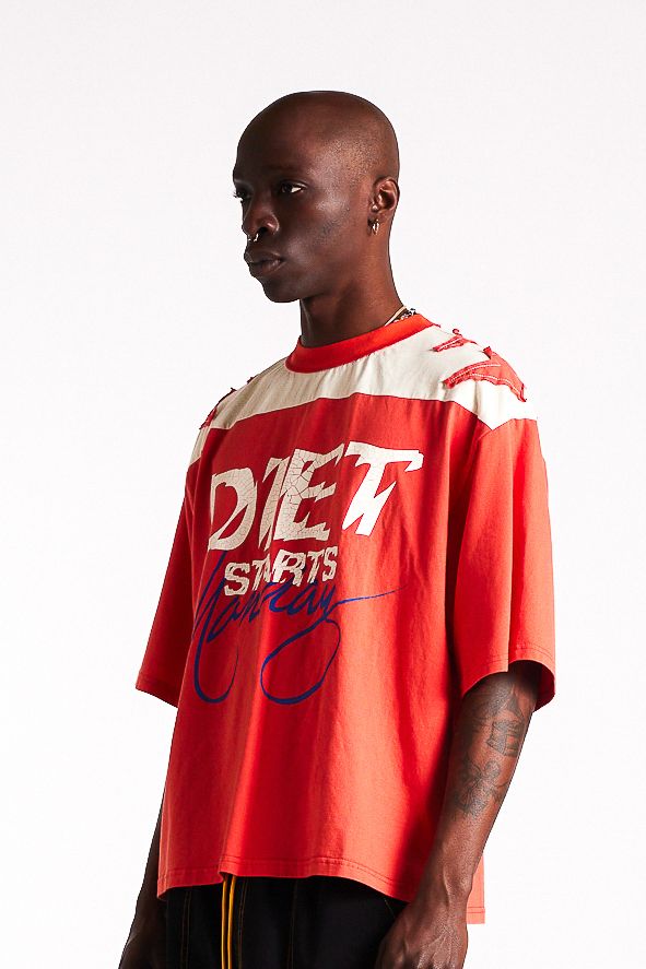 Diet Starts Monday Yoke Tee - Red