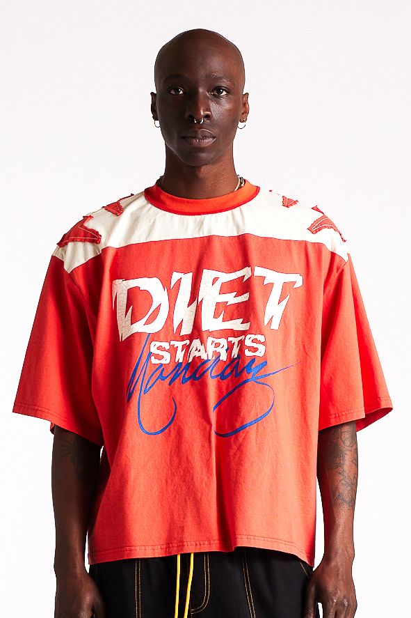 Diet Starts Monday Yoke Tee - Red
