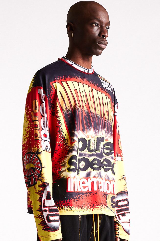 Diet Starts Monday MX Racing Jersey - Black/Red/Multi