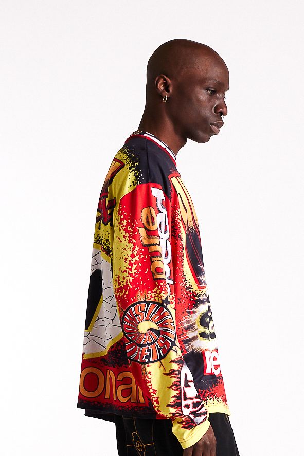 Diet Starts Monday MX Racing Jersey - Black/Red/Multi