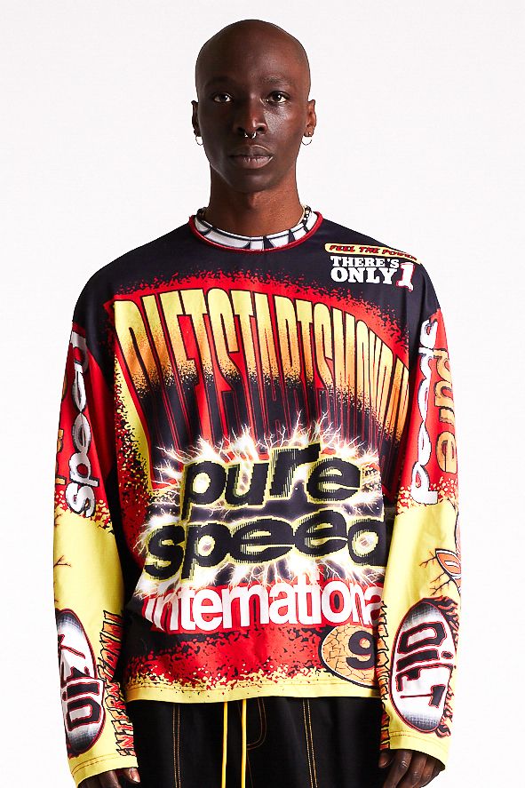 Diet Starts Monday MX Racing Jersey - Black/Red/Multi