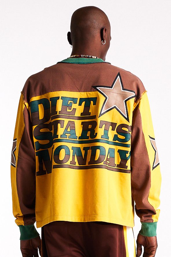 Diet Starts Monday Supercross Long Sleeve - Brown/Yellow