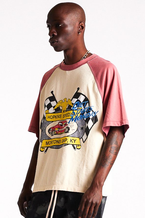 Diet Starts Monday Mortons Gap Raglan Tee - Red/Antique White