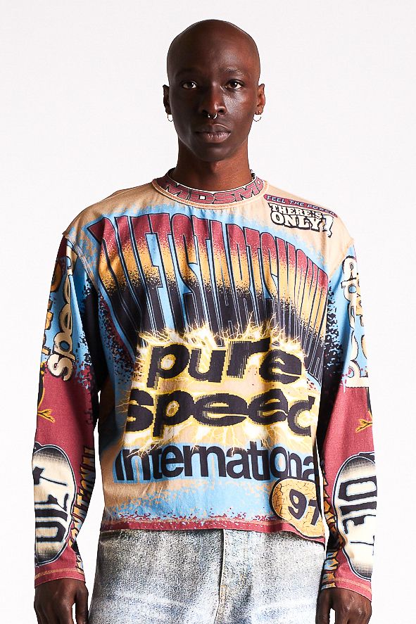 Diet Starts Monday MX Racing Jersey - Tan/Blue/Multi