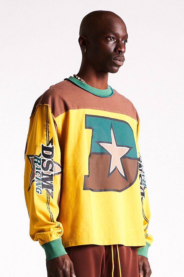 Diet Starts Monday Supercross Long Sleeve - Brown/Yellow