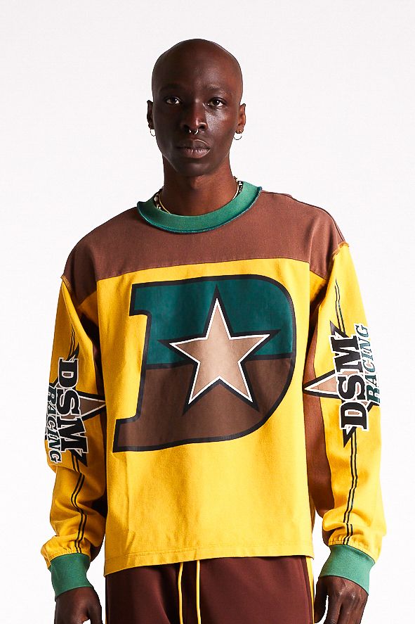 Diet Starts Monday Supercross Long Sleeve - Brown/Yellow