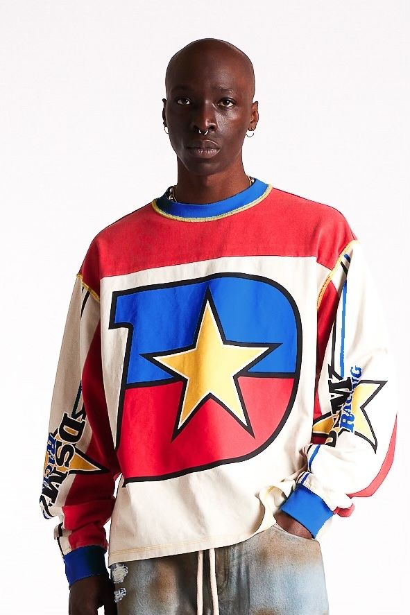 Diet Starts Monday Supercross Long Sleeve - Red/White