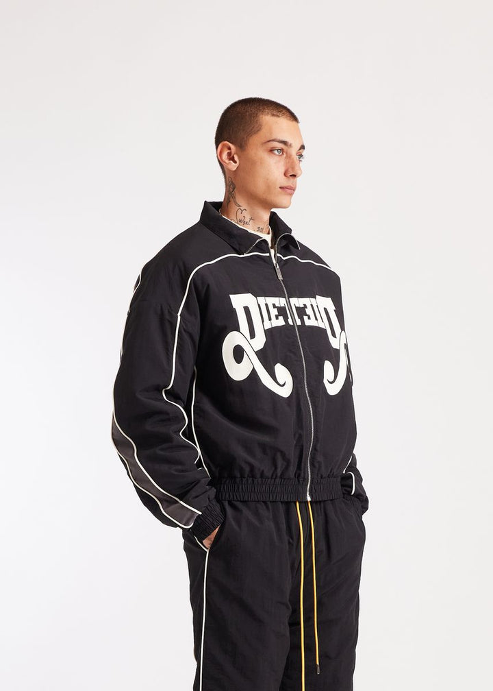 Diet Starts Monday Reverso Nylon Zip Jacket - Black/Grey