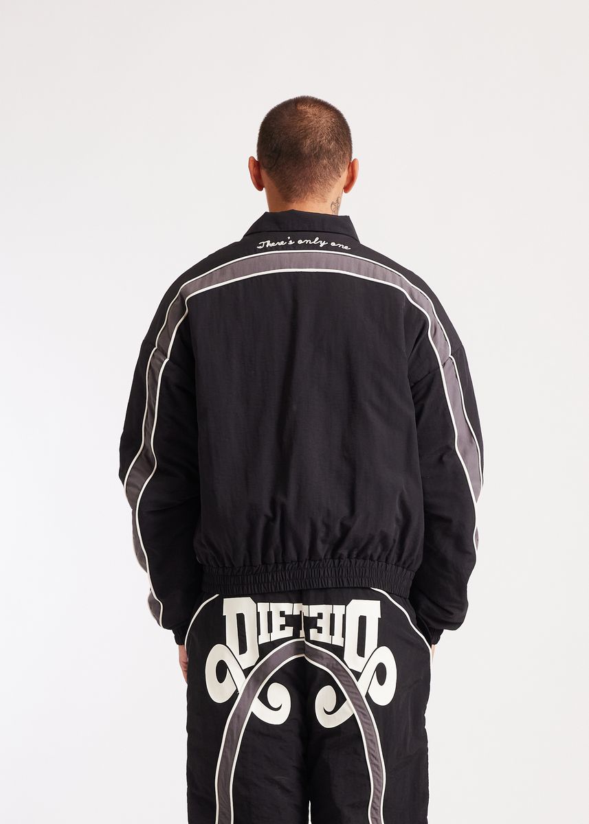 Diet Starts Monday Reverso Nylon Zip Jacket - Black/Grey