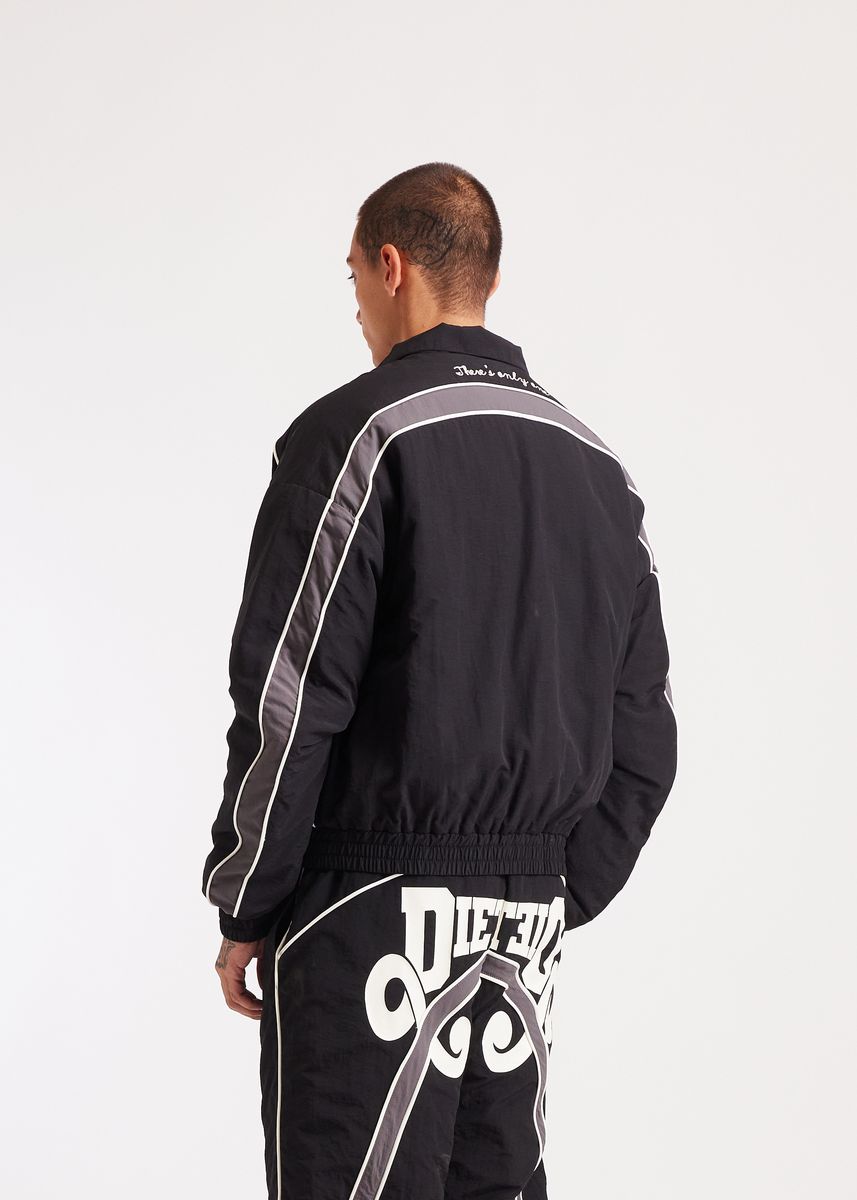 Diet Starts Monday Reverso Nylon Zip Jacket - Black/Grey