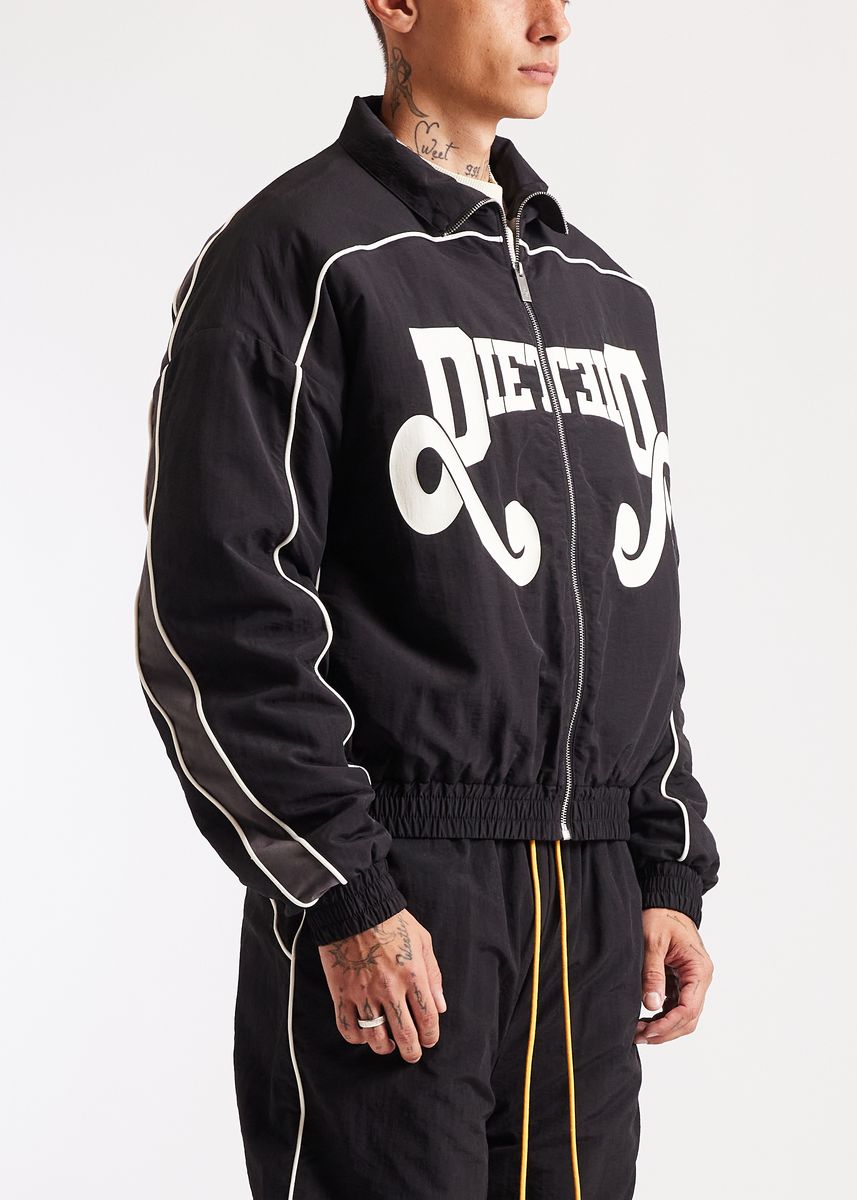 Diet Starts Monday Reverso Nylon Zip Jacket - Black/Grey
