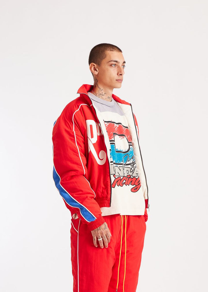 Diet Starts Monday Reverso Nylon Zip Jacket - Red/Blue