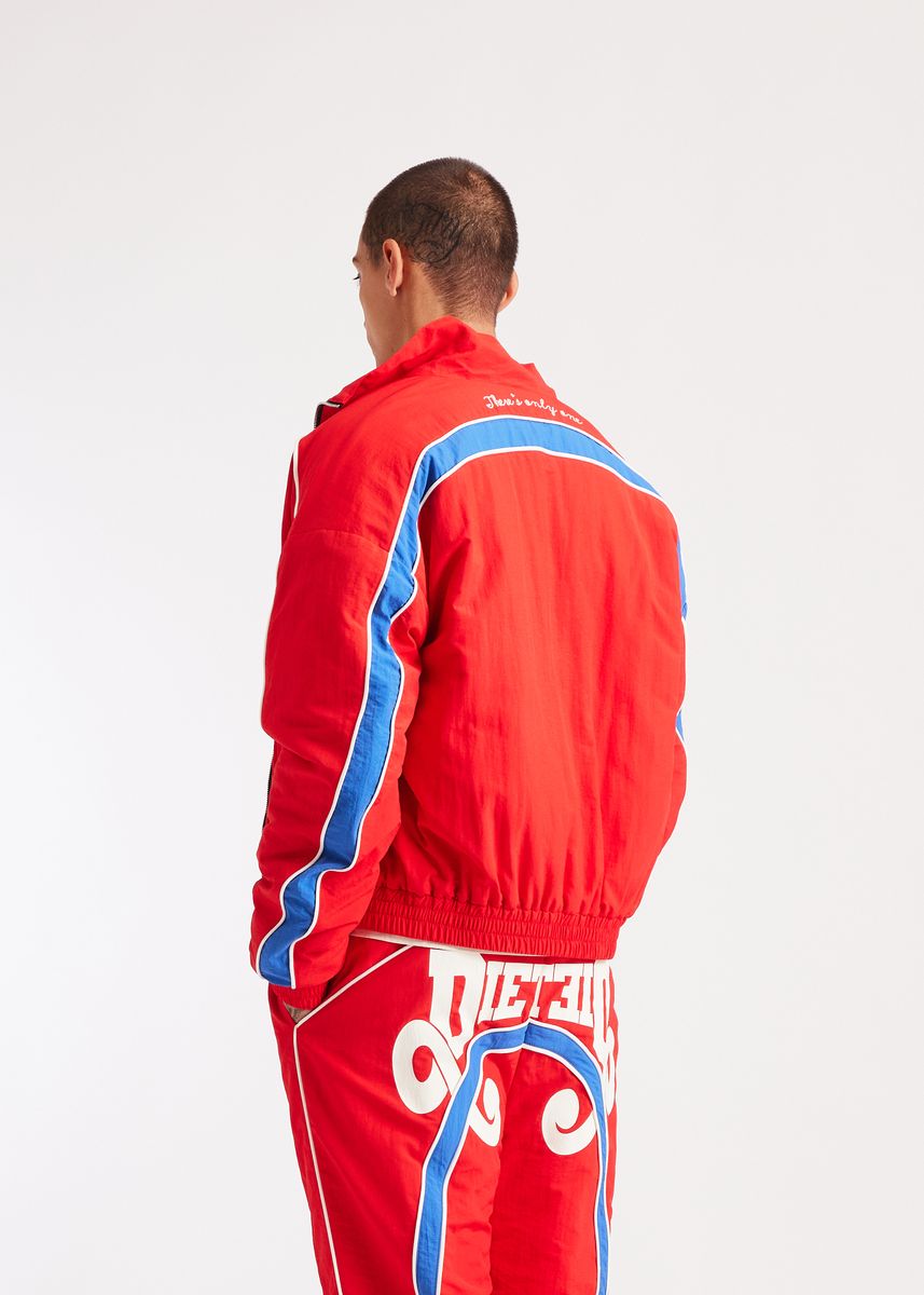 Diet Starts Monday Reverso Nylon Zip Jacket - Red/Blue