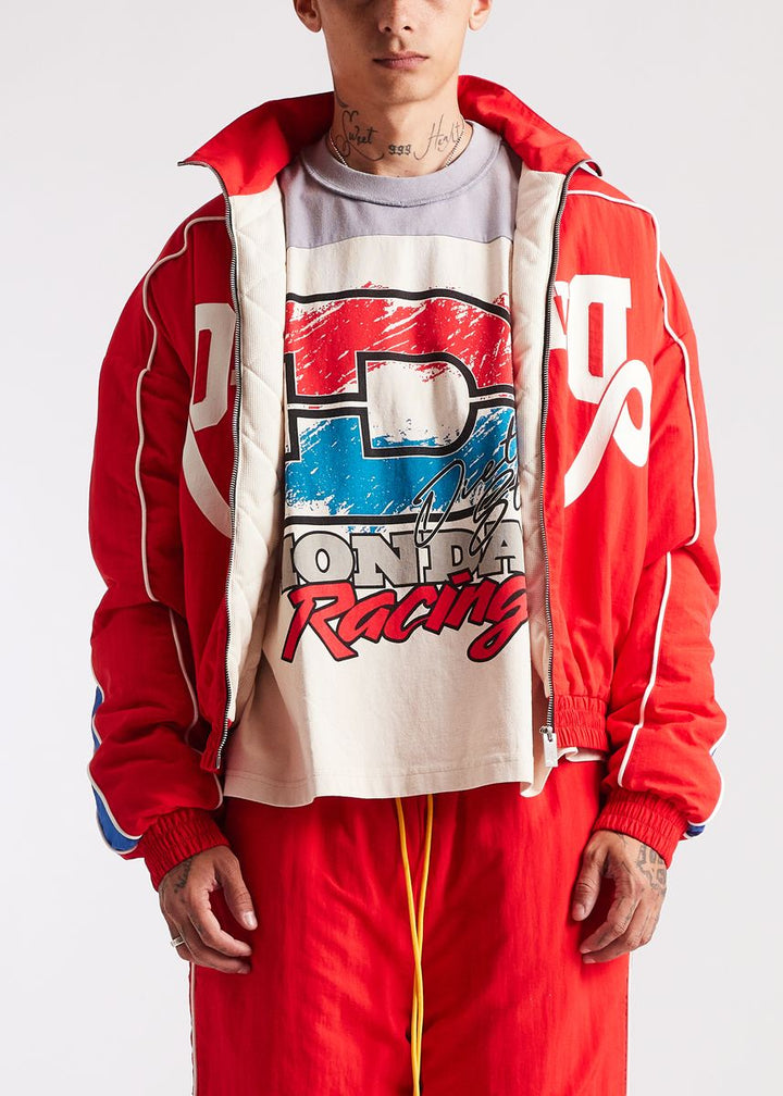 Diet Starts Monday Reverso Nylon Zip Jacket - Red/Blue