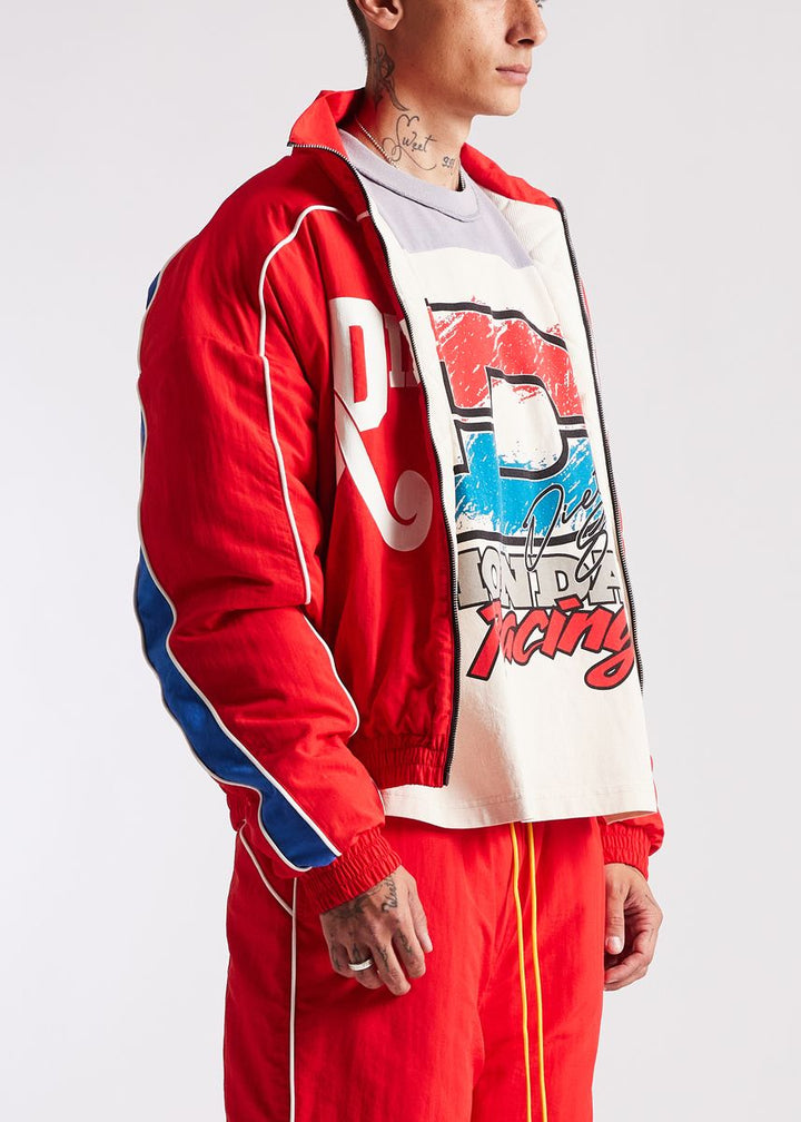 Diet Starts Monday Reverso Nylon Zip Jacket - Red/Blue