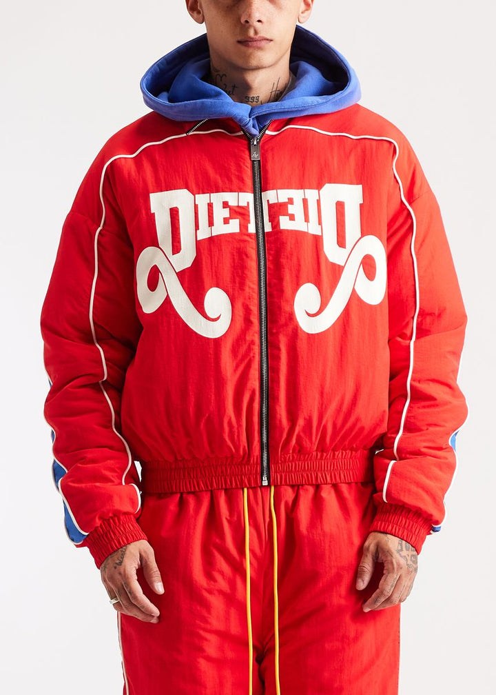 Diet Starts Monday Reverso Nylon Zip Jacket - Red/Blue