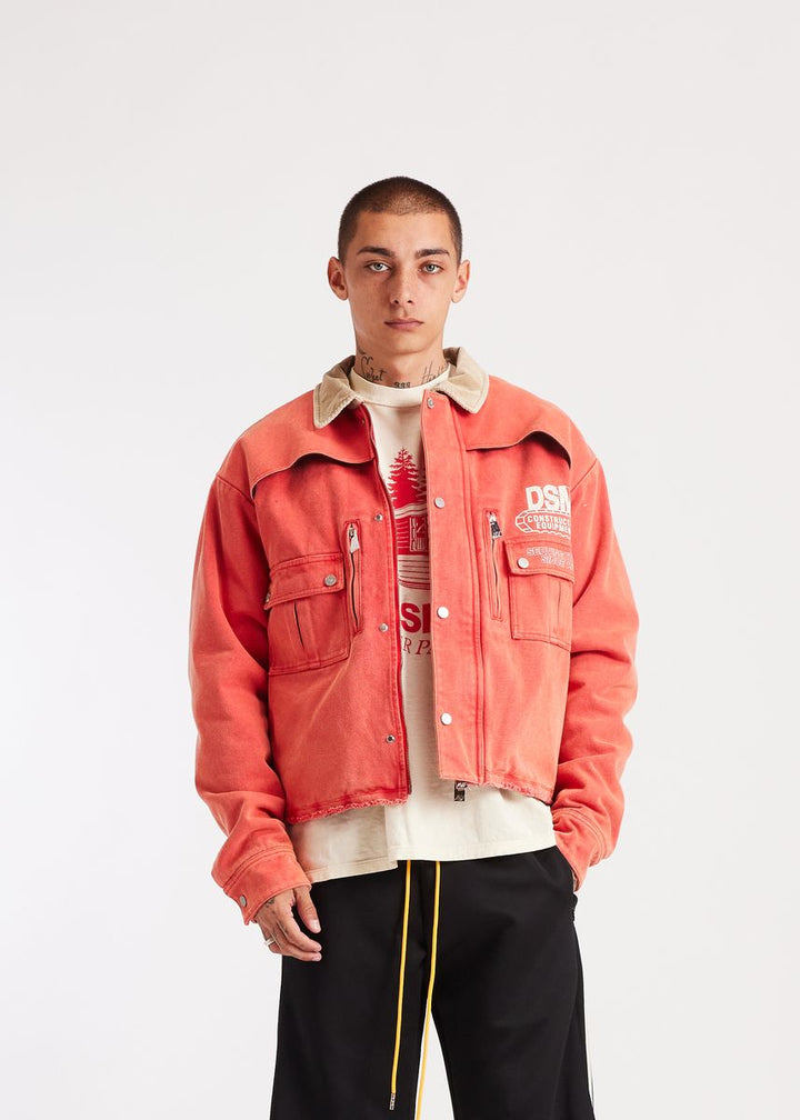 Diet Starts Monday Construction Hopkins Jacket - Washed Red/Pink