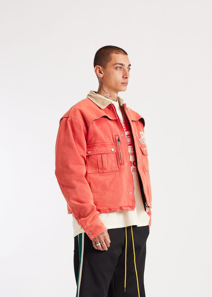 Diet Starts Monday Construction Hopkins Jacket - Washed Red/Pink