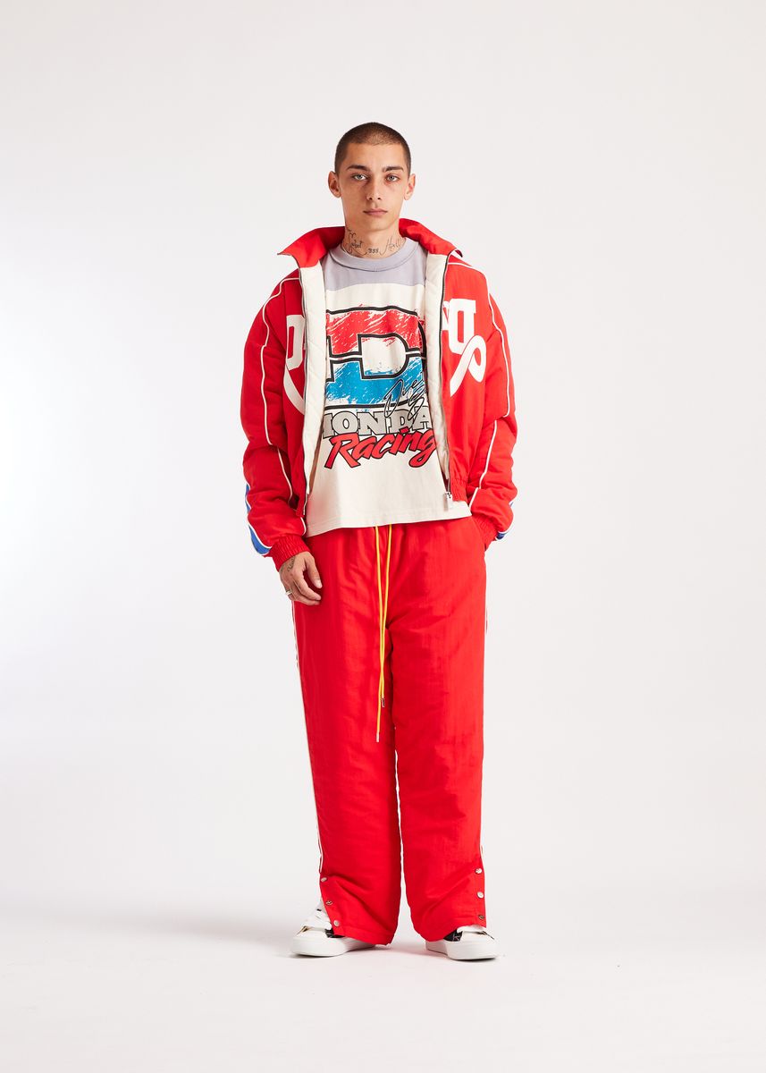 Diet Starts Monday Reverso Nylon Pant - Red/Blue