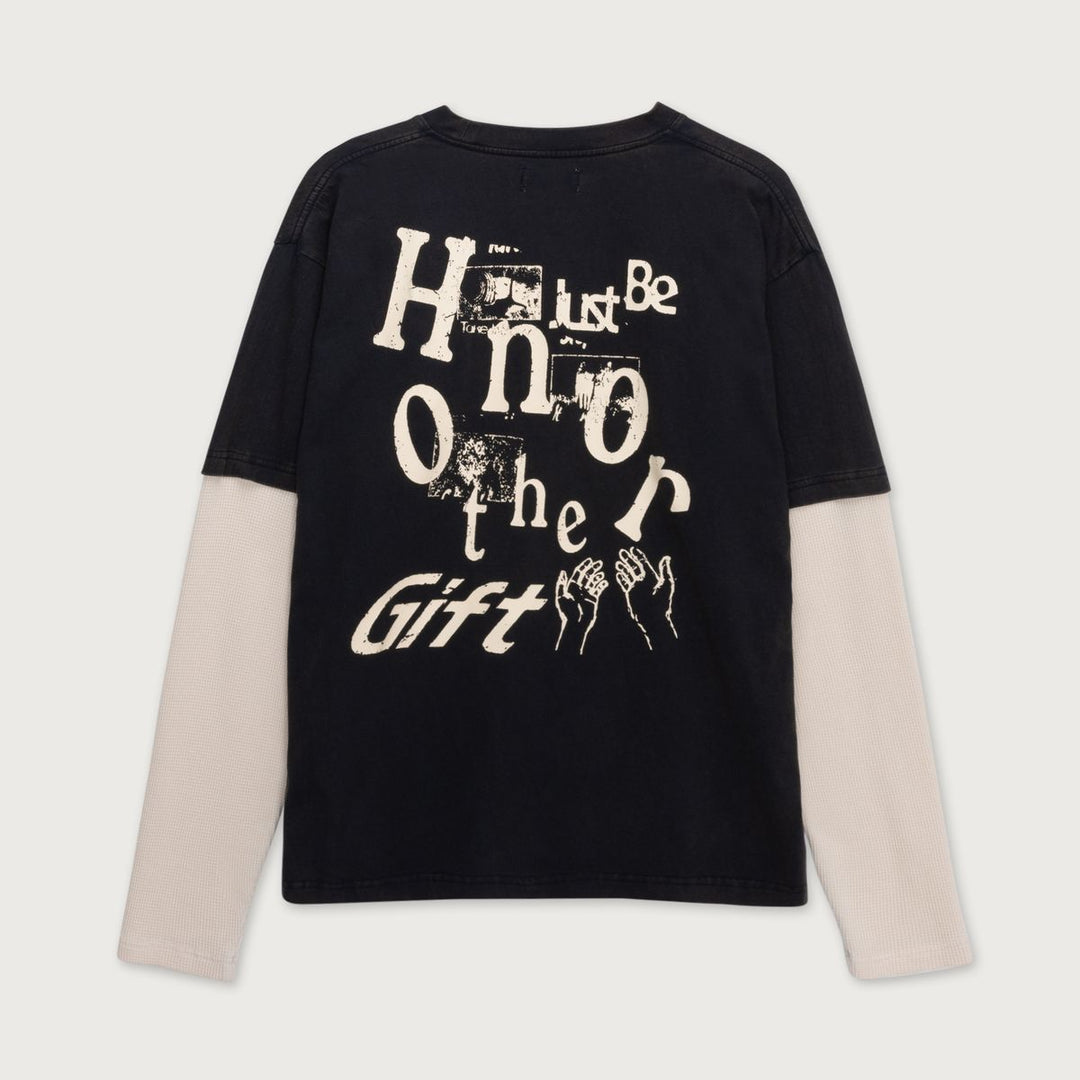 Honor The Gift Just Be L/S Tee - Black