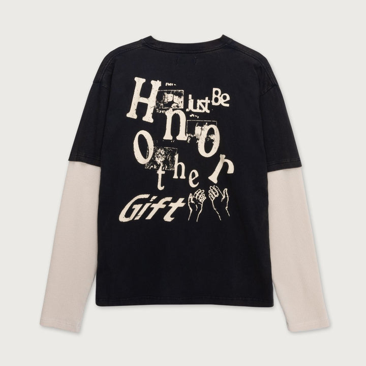 Honor The Gift Just Be L/S Tee - Black