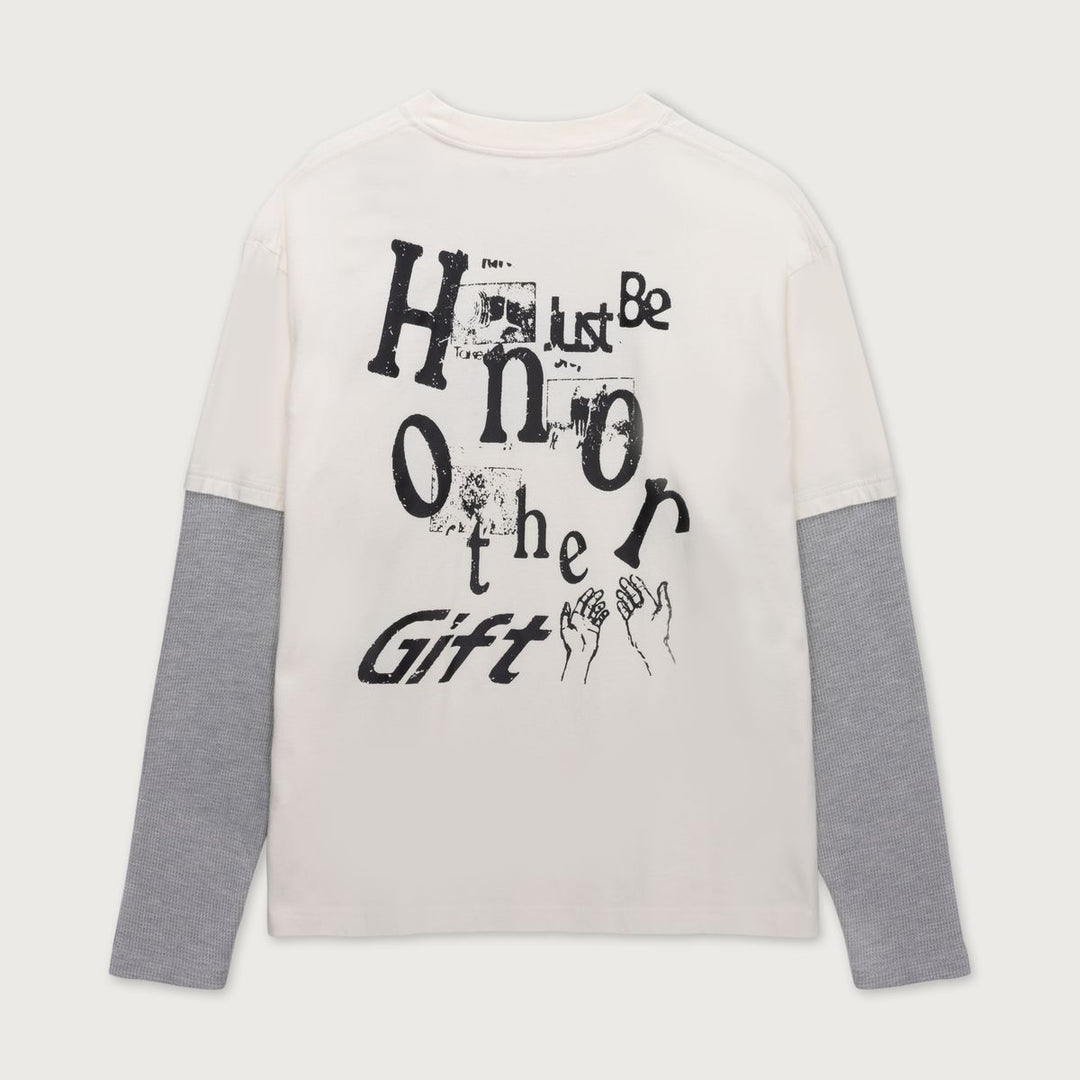 Honor The Gift Just Be L/S Tee - White