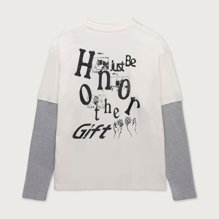 Honor The Gift Just Be L/S Tee - White