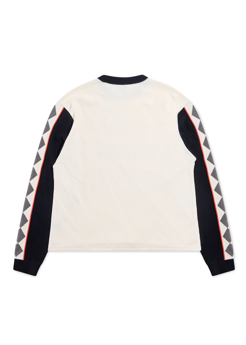 Diet Starts Monday  Ignition Waffle Long Sleeve - Antique White/Black