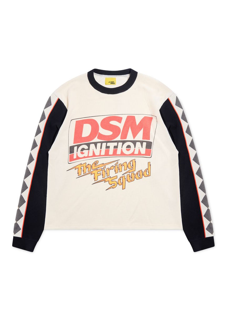 Diet Starts Monday  Ignition Waffle Long Sleeve - Antique White/Black