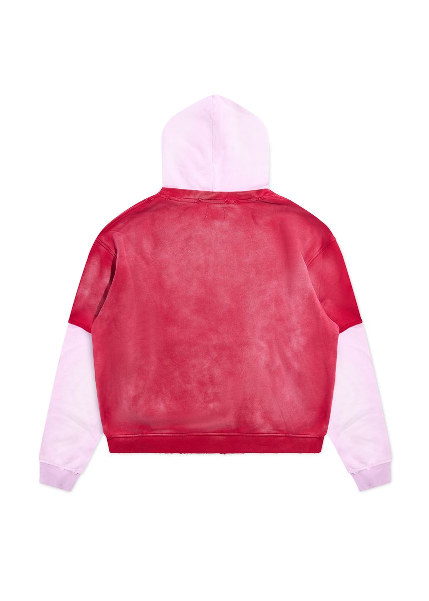 Diet Starts Monday Double Layer Hoodie - Washed Red/Pink