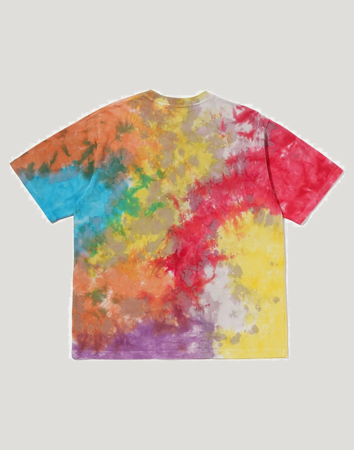 BAPE TIE DYE COLLEGE RELAXED FIT TEE M MULTI