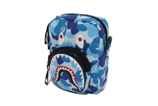 BAPE ABC CAMO SHARK MINI BAG M BLUE