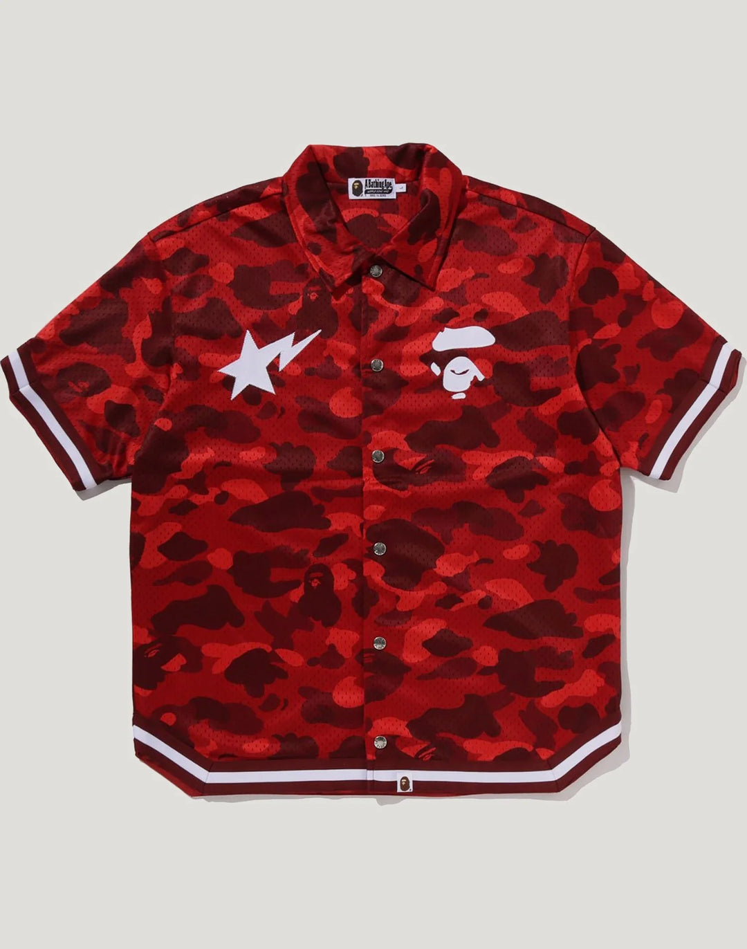 BAPE COLOR CAMO WARM UP SS SHIRT M RED
