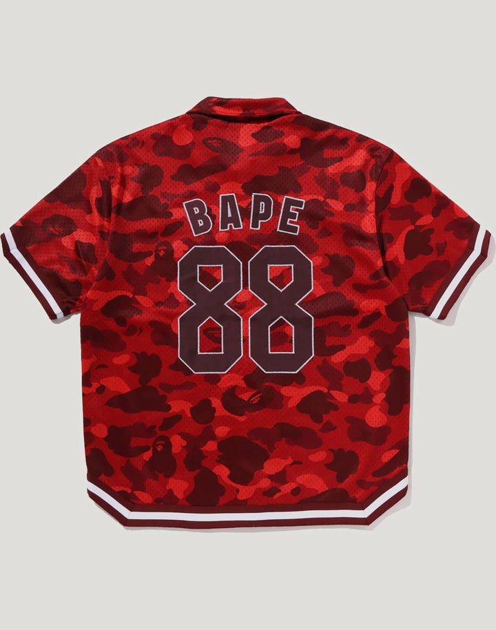 BAPE COLOR CAMO WARM UP SS SHIRT M RED