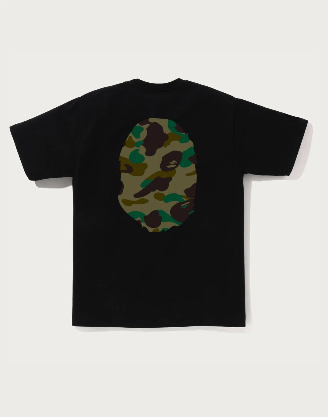 BAPE 1ST CAMO BIG APE HEAD TEE M BLACK X GREEN