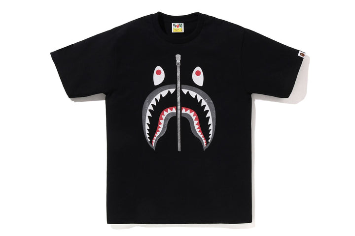 BAPE GLITTER SHARK TEE M BLACK
