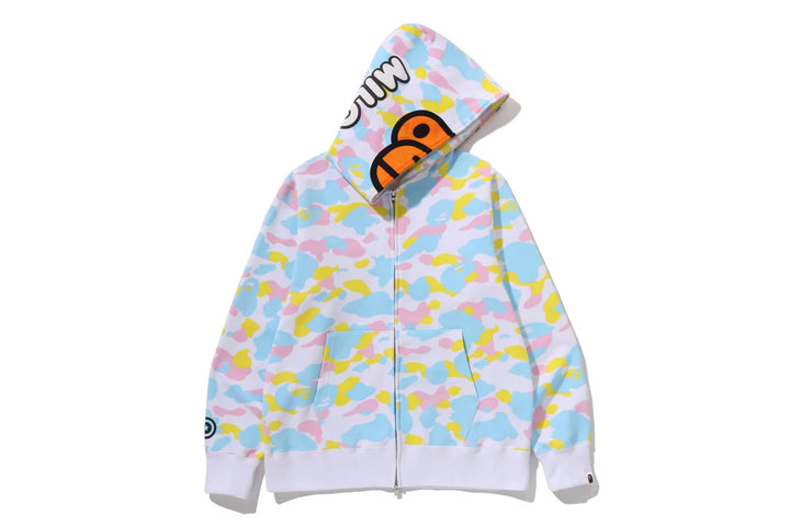 BAPE NEW MULTI CAMO BABY MILO REGULAR FIT FUL WHITE