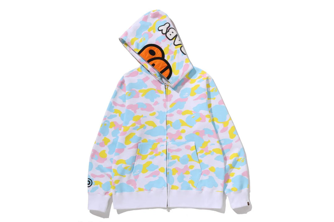 BAPE NEW MULTI CAMO BABY MILO REGULAR FIT FUL WHITE