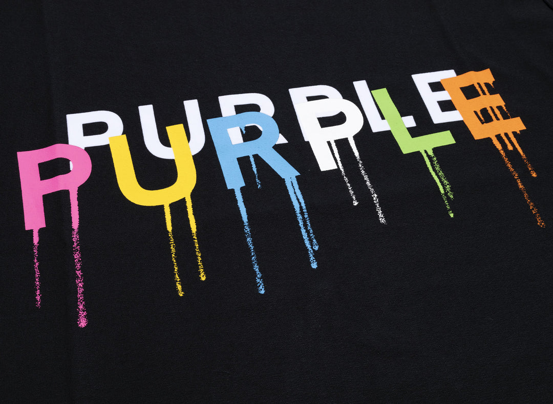 Purple Brand P101 Black JBBW124 Painted Wordmark T-Shirt - Black