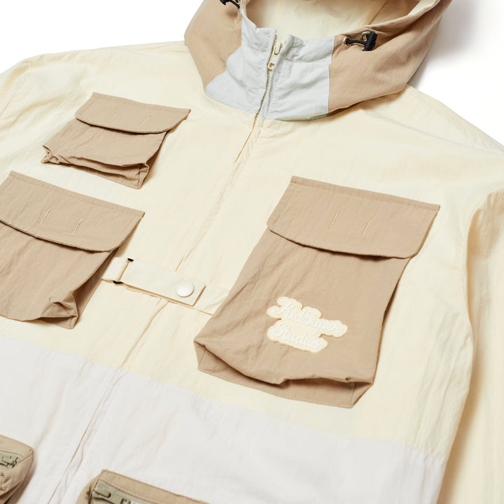 KidSuper Studios 10 Pocket Tech Jacket - Cream