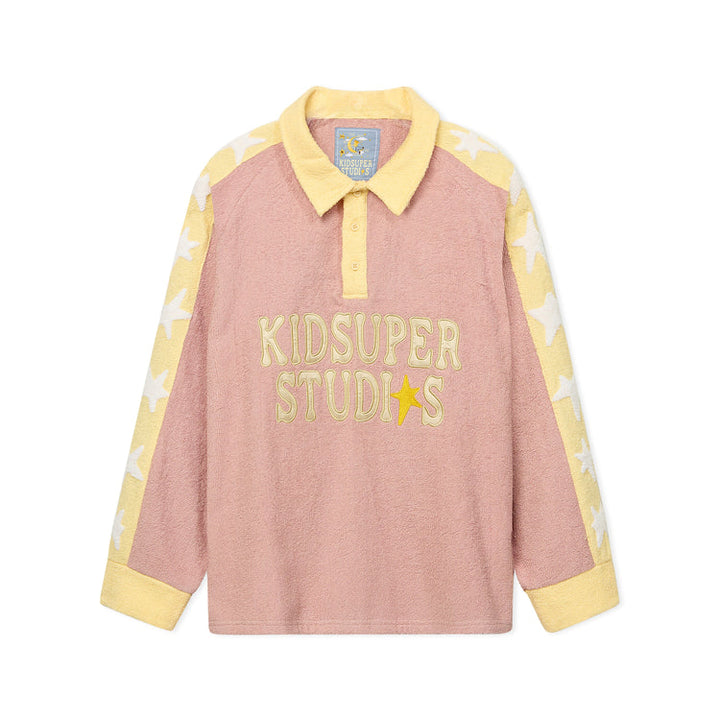 KidSuper Terrycloth Stars Rugby - Pastel Pink