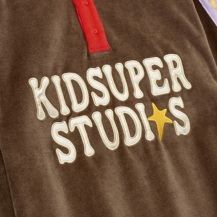 KidSuper Patches Velour Stars Rugby - Brown