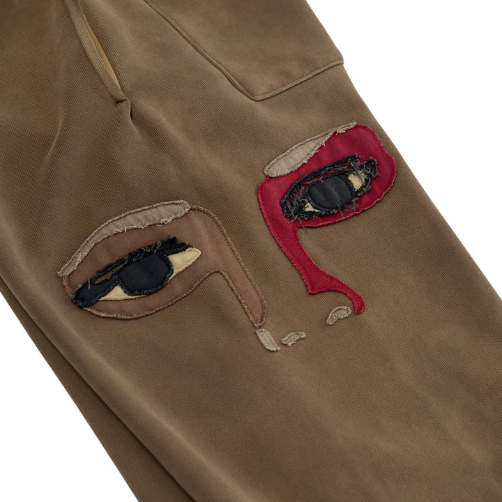 KidSuper Studios Patchwork Face Heavyweight Sweatpants - Brown