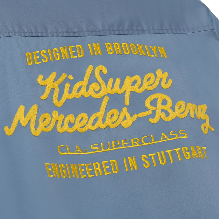 KidSuper x Mercedes Benz Cropped Work Shirt - Blue