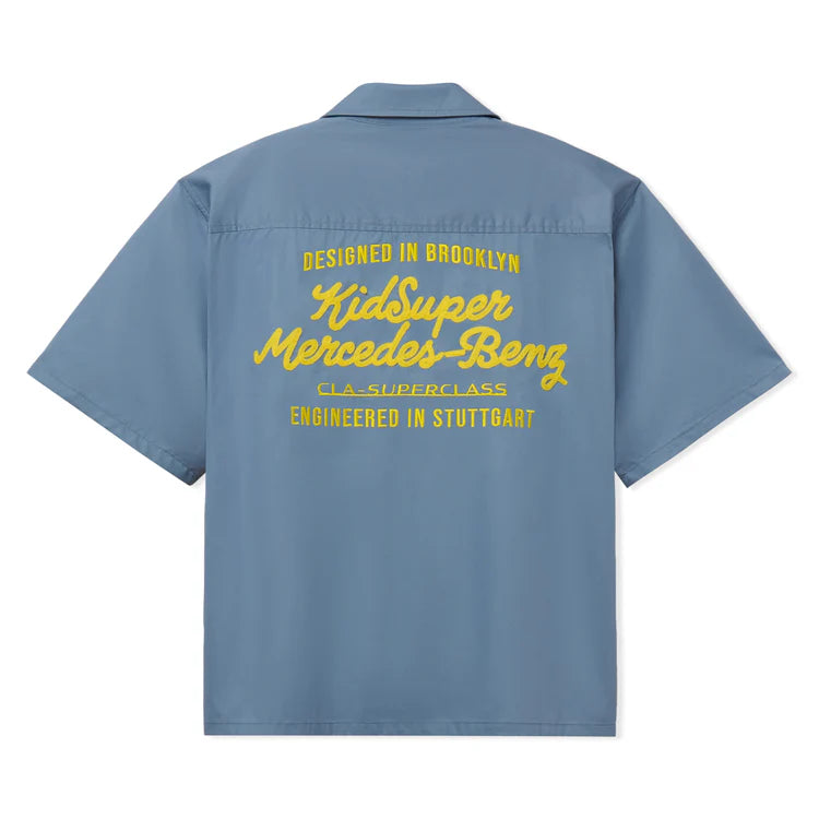 KidSuper x Mercedes Benz Cropped Work Shirt - Blue