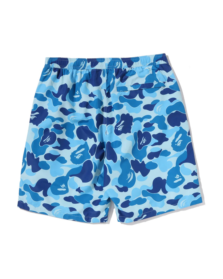 BAPE ABC CAMO APE HEAD ONE POINT BEACH SHORTS M BLUE