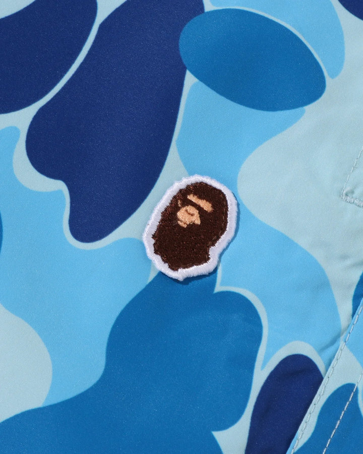 BAPE ABC CAMO APE HEAD ONE POINT BEACH SHORTS M BLUE