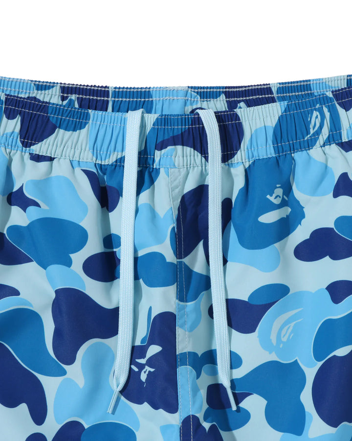 BAPE ABC CAMO APE HEAD ONE POINT BEACH SHORTS M BLUE