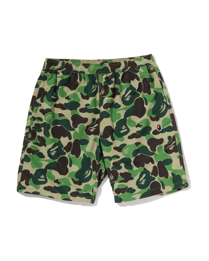 BAPE ABC CAMO APE HEAD ONE POINT BEACH SHORTS M GREEN