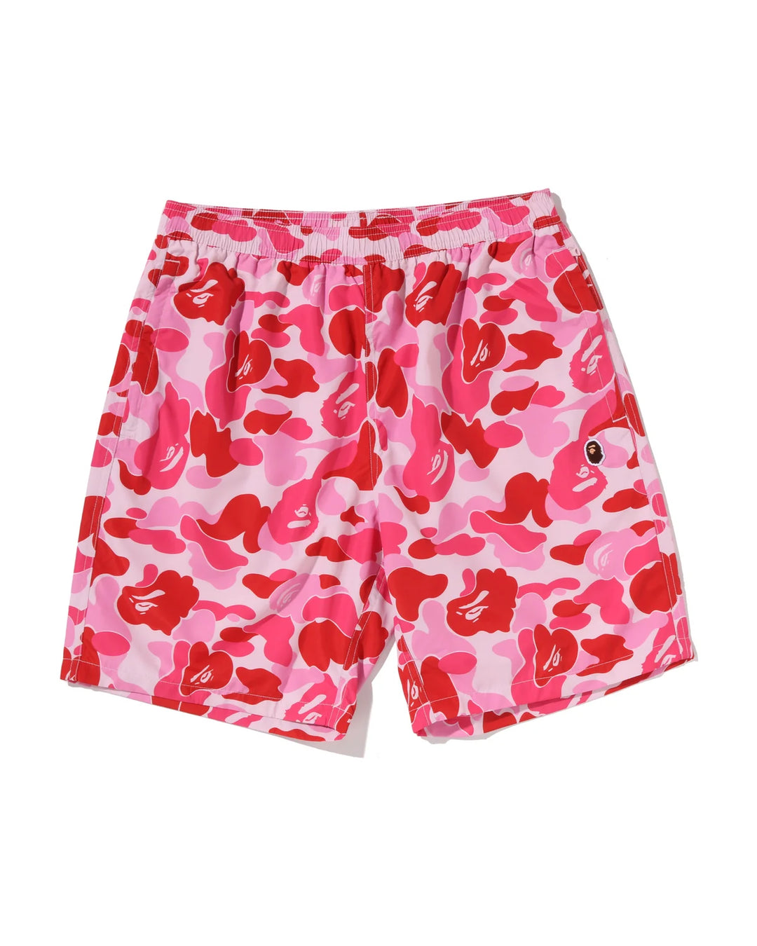 BAPE ABC CAMO APE HEAD ONE POINT BEACH SHORTS M PINK